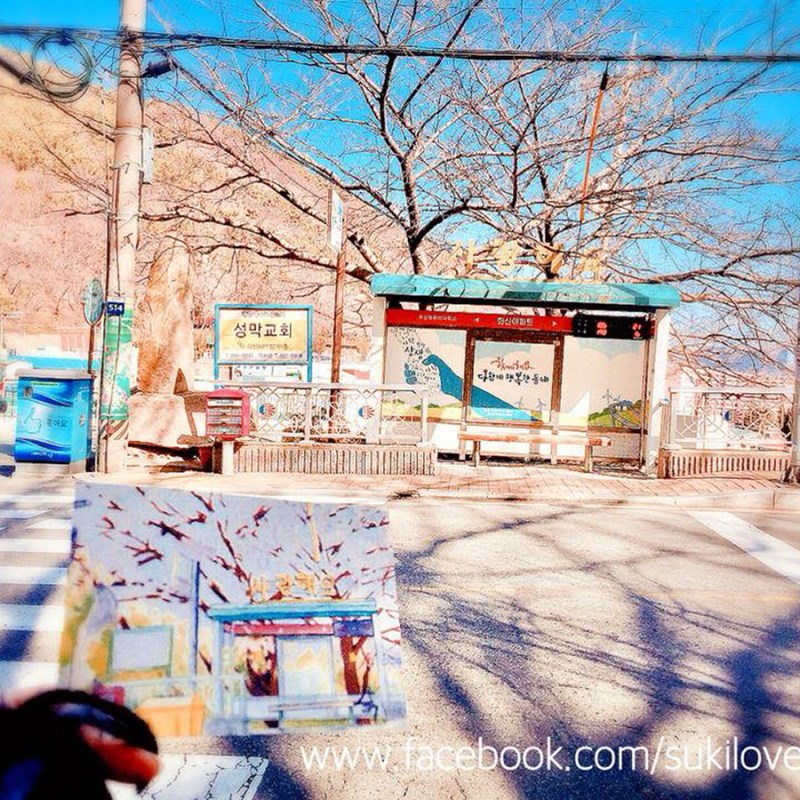 [釜山 / 景點] 釜山櫻花樹下的浪漫美拍「我愛你 –&nbsp;사랑해요」車站