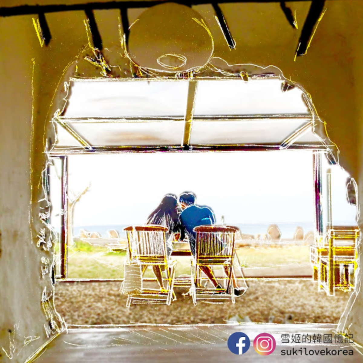 [濟州 / 咖啡店] 韓國IG打卡best「傻瓜」經營的破爛老房子浪漫海景咖啡店